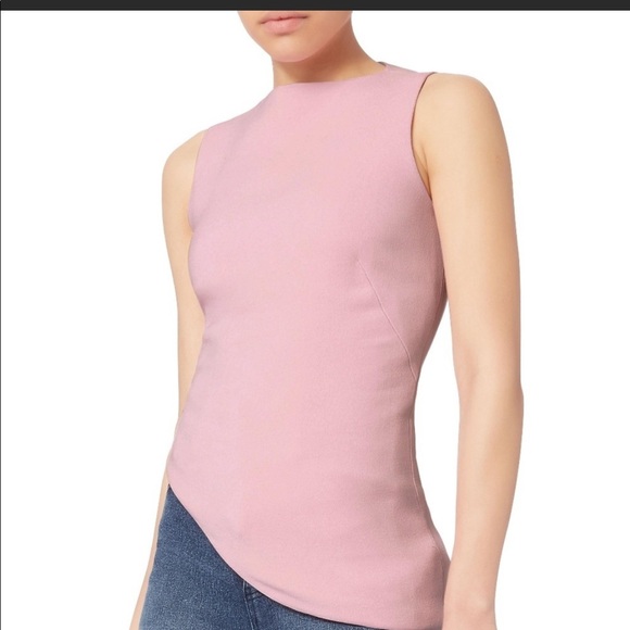 Brandon Maxwell Pink Asymmetrical Top NWT - Picture 1 of 11
